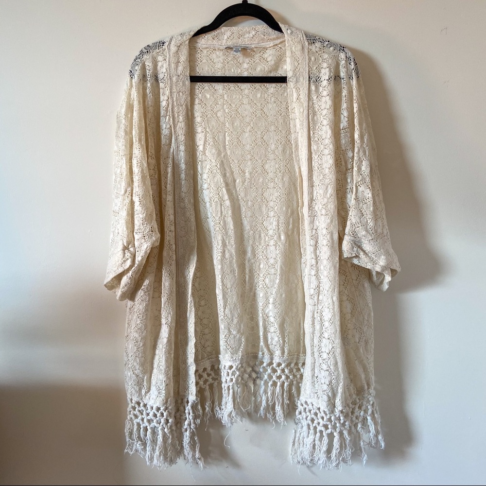 Cream Lace Kimono